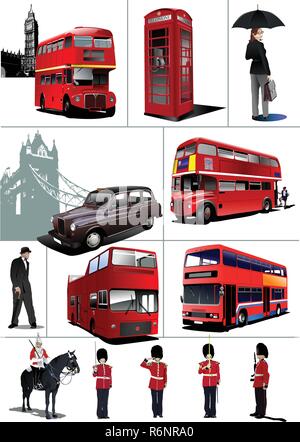 Einige Londoner Bilder. Vector Illustration Stock Vektor