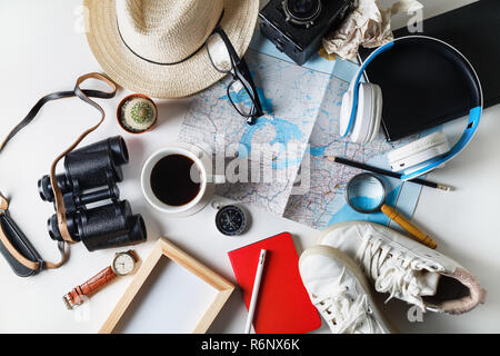 Outfit des Reisenden Stockfoto