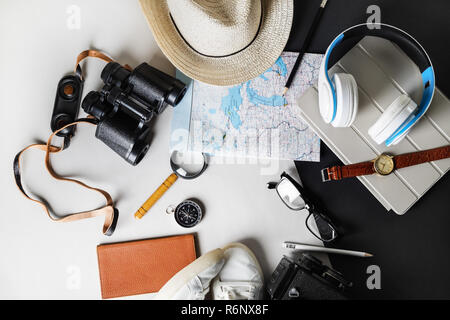 Zubehör für die Reise Stockfoto