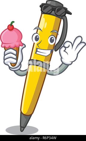 Mit Eis pen kann für Maskottchen verwendet werden. Stock Vektor