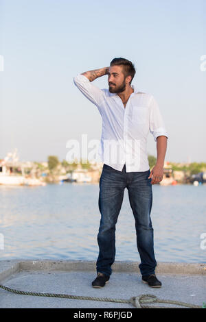 Mann im park Stockfoto