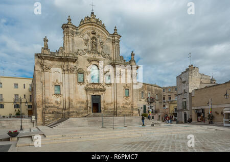 Kirche San Francesco dAssisi, Matera, der Europäischen Kulturhauptstadt 2019 Stockfoto