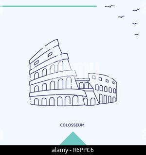 Kolosseum skyline Vector Illustration Stock Vektor