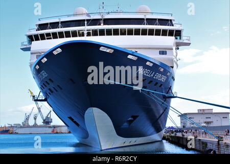 Palermo, Sizilien, Italien - 22. Oktober 2018: Die marella Explorer TUI Kreuzfahrtschiff im Hafen von Palermo angedockt. Stockfoto