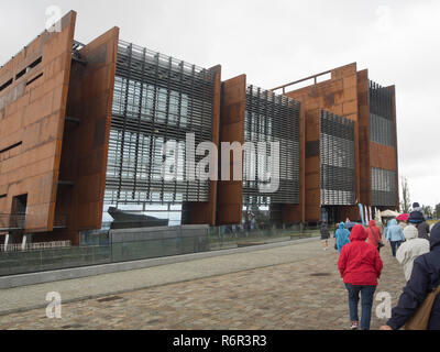 Die europäische Solidarität Zentrum, das von der ehemaligen Werft in Danzig, Polen Stockfoto