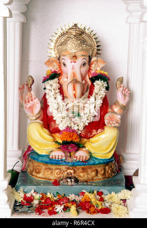 Ganesh ganpati Festival Elephant Head Herr Prozession, Bombay, Mumbai, Maharashtra, Indien Stockfoto