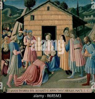 ARMARIO DE LA PLATA - ADORACION DE LOS MAGOS - 1448. Thema: Fra Angelico. Lage: MUSEO DE SAN MARCOS. Florenz. ITALIA. Stockfoto