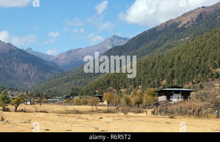 Ein Dorf im Haa Valley, Bhutan Stockfoto