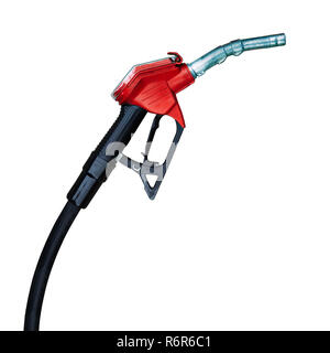 Alte Benzin Pumpe Düse mit Freistellungspfad Stockfoto