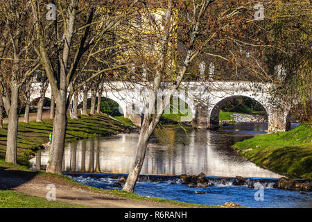 Námest Nad Oslavou Tschechische Republik Alte Barockbrücke Stockfoto
