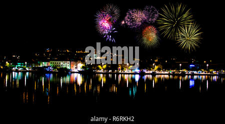 Feuerwerk in Split, Kroatien Stockfoto