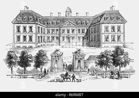 Clarendon House war eine Stadt, die Villa, die am Piccadilly in London, England stand, von den 1660er bis in die 1680er Jahre. Es war für die mächtigen Politiker Edward Hyde, 1. Earl of Clarendon erbaut und war die größte private Londoner Residenz nach der Restaurierung der Englischen Monarchie im Jahre 1660. 1667, im selben Jahr, der sein Haus fertig war, Clarendon fiel in Ungnade, nachdem die Ladung, die er Stein für Reparaturen von St. Paul's Cathedral, die nach dem großen Brand sein Haus zu bauen angeeignet hat. Im selben Jahr, am 14. Juni 1667, Samuel Pepys notierte in seinem Tagebuch: "... einige unhöfliche Leute wurden Stockfoto