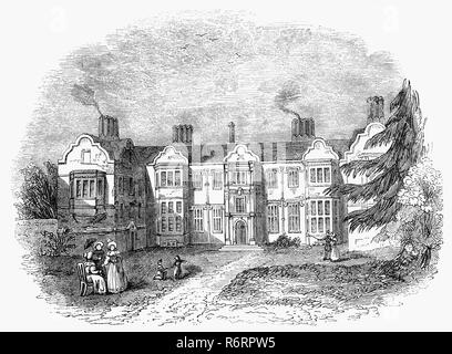 Lady ist ein ehemaliges Benediktiner-priorat im Dorf Hurley am Ufer der Themse in der englischen Grafschaft Berkshire. Während der Regierungszeit von James die Zweite, ein Gewölbe unter dem Haus war die Szene der häufige Treffen einiger der wichtigsten Adel, der Prinz von Oranien den englischen Thron als Wilhelm III. zu nehmen Es wird sogar gesagt, dass die wichtigsten Papiere, die über die Glorreiche Revolution führte in der dunklen Nische am Ende des Gewölbes unterzeichnet wurden. Stockfoto