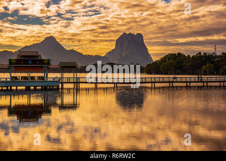 Ruhige Landschaft rund um Hpa ein, Myanmar Stockfoto