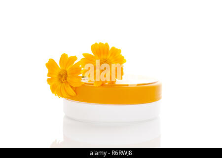 Gesunde calendula Creme Stockfoto