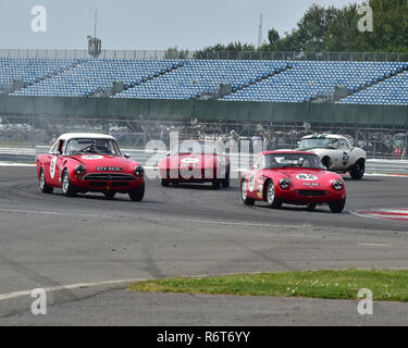 Rick Bourne, Paul Malcolm, TVR Grantura, PWC 600, Paul Burry, Simon Orebi-Gann, Morgan +4 SLR, 491 HYO, Terry van der Zee, Neil Fröhlich, Sunbeam Tiger, Stockfoto