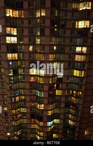 Downtown Toronto bei Nacht - vom Eaton Chelsea Hotel (27. Stock), Toronto, Ontario, Kanada Stockfoto