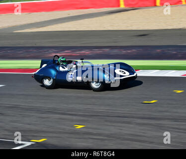 James Cottingham, Tojeiro Jaguar, RSF 301, Stirling Moss Trophäe, vor 61 Sportwagen, Silverstone Classic 2015, Chris McEvoy, Cjm - Fotografie, Klassische Stockfoto