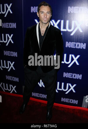HOLLYWOOD, Los Angeles, CA, USA - 05. Dezember: Schauspieler Jude Law kommt an der Los Angeles Premiere von "Neon" Vox Lux' am ArcLight Hollywood statt am 5. Dezember 2018 in Hollywood, Los Angeles, Kalifornien, Vereinigte Staaten. (Foto von Xavier Collin/Image Press Agency) Stockfoto