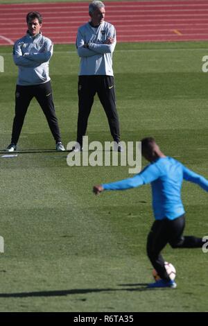 Boca Juniors Training Session in Las Rozas, Madrid. 12.06.2018. (Foto: Juan Carlos Rojas/Cordon drücken). Guillermo Barros Schelott Trainer SesiÃ³n de entranamiento Del Boca Juniors en Las instalaciones de la FederaciÃ³n Española de FÃºtbol de zlas Rozas, Madrid. 06/12/2016. (Foto: Juan Carlos Rojas/Cordon Cordon Drücken Drücken) Stockfoto