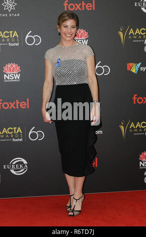 Sydney, NSW, Australien. 5 Dez, 2018. Brooke Satchwell auf dem roten Teppich während der 60 AACTA Awards in Sydney gesehen. Credit: Belinda Vel/SOPA Images/ZUMA Draht/Alamy leben Nachrichten Stockfoto