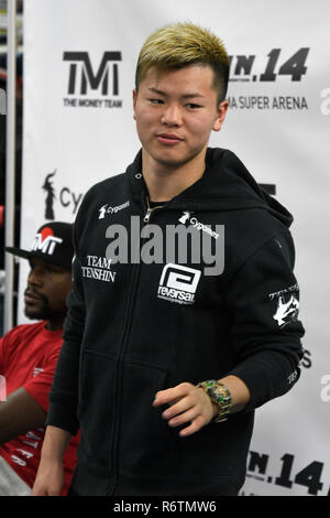 Las Vegas, NV, USA. 6 Dez, 2018. Tenshin Nasukawa abgebildet auf die Medien Tag für die Floyd Mayweather und Tenshin Nasukawa Exhibition Match für Silvester an der Präfektur Saitama Super Arena in Saitama, Japan. Mayweather Boxing Club in Las Vegas, Nevada am 6. Dezember 2018. Credit: Damairs Carter/Medien Punch/Alamy leben Nachrichten Stockfoto