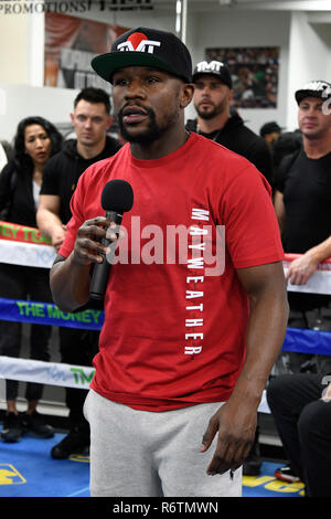 Las Vegas, NV, USA. 6 Dez, 2018. Floyd Mayweather auf dem Bild Medien Tag für die Floyd Mayweather und Tenshin Nasukawa Exhibition Match für Silvester an der Präfektur Saitama Super Arena in Saitama, Japan. Mayweather Boxing Club in Las Vegas, Nevada am 6. Dezember 2018. Credit: Damairs Carter/Medien Punch/Alamy leben Nachrichten Stockfoto