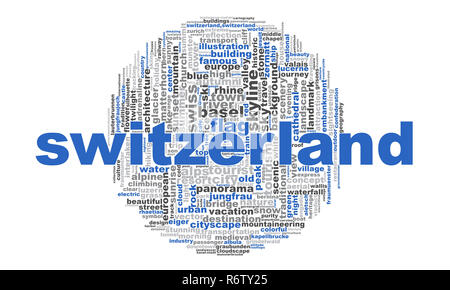 Schweiz Wort cloud Stockfoto