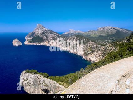 Mittelmeer - ein Blick von Formentor - Mallorca, Spanien Stockfoto