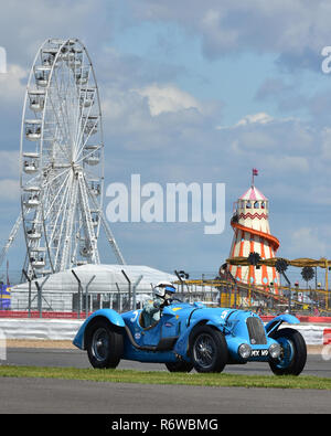 Tania Pilkington, Richard Pilkington, Talbot T26 SS, MXH W9, Kidston Trophäe, Silverstone Classic 2015, Chris McEvoy, Rundstrecke, Cjm - Fotografie, Stockfoto