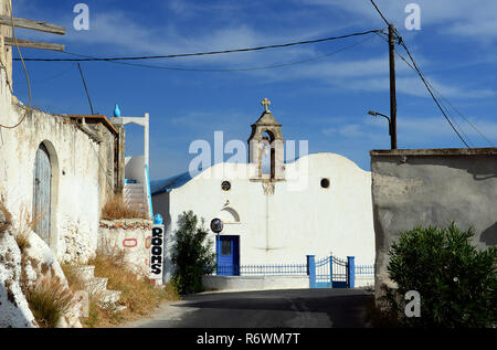 Kapelle in komitades auf Kreta Stockfoto