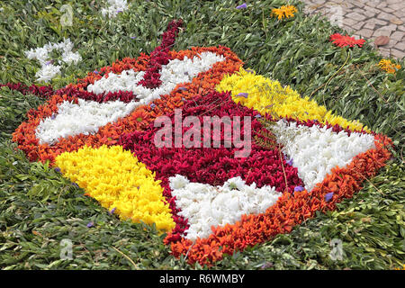 Blume Teppich im Madeira Blumenfest Stockfoto