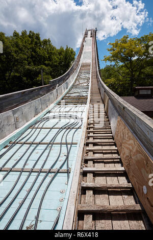 Pine Mountain Ski Jump, einer der höchsten künstlich geschaffene Schanzen der Welt, Iron Mountain, Michigan Stockfoto