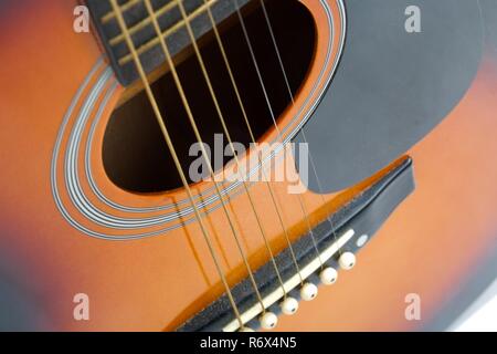Akustikgitarre-Detail Stockfoto