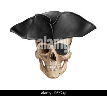Pirate skull Illustration, digitale Malerei Stockfoto