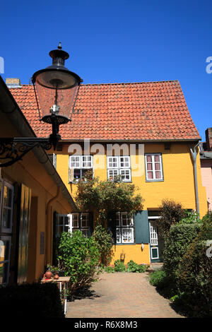 Von Höveln-Gang, Gängeviertel, von Hoeveln Gasse, Hof, Lübeck, Lübeck, Schleswig-Holstein, Deutschland, Europa Stockfoto
