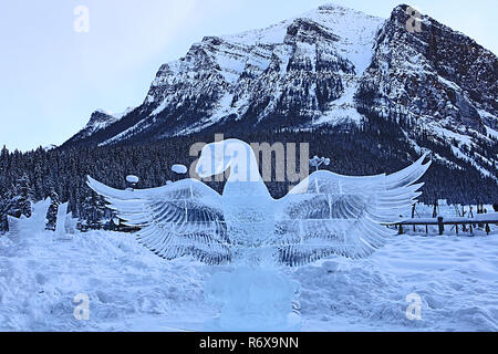 , Ice carving Karneval, Lake Louise, Alberta, Kanada Stockfoto