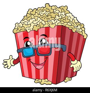 Stilisierte popcorn Thema Bild 1 Stockfoto