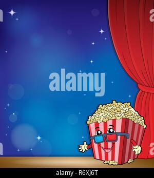 Stilisierte popcorn Thema Bild 4 Stockfoto