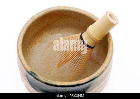 Traditionelle Schönheit von grünem Tee Zeremonie in Japan Stockfoto