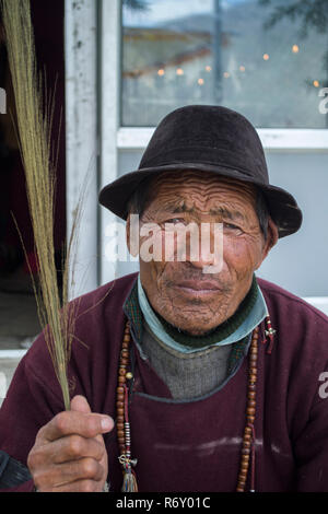 Zanskar, Nordindien. Pilgrim Besuch des Dalai Lama 3-Tages Workshop Stockfoto