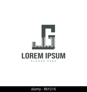 Initial logo Vorlage. Minimalistische schreiben Logo template Design Stock Vektor