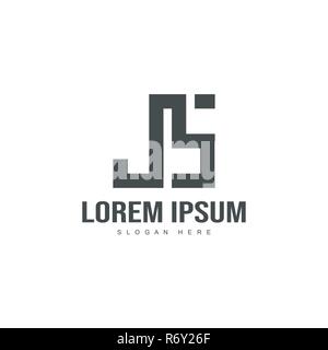 Initial logo Vorlage. Minimalistische schreiben Logo template Design Stock Vektor