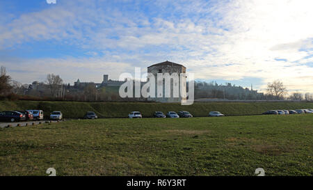 Belgrad, SERBIEN - Dezember 19, 2014: Turm Nebojsa Wahrzeichen in Belgrad, Serbien. Stockfoto