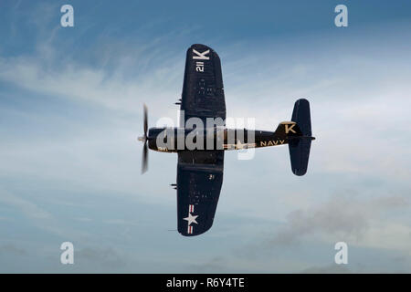 Vought F4U-4 Corsair von oben Stockfoto