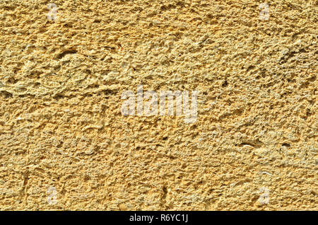 Die Wand ist der antike Ziegel, Ziegel aus Muscheln, Textur. Stockfoto