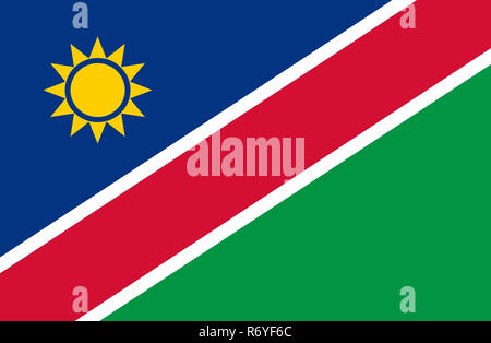 Flagge von namibia Stockfoto