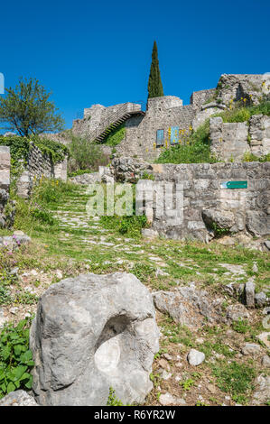 Die Ruinen von Stari Bar Stockfoto