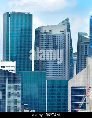 Wolkenkratzer in Singapore Downtown Stockfoto