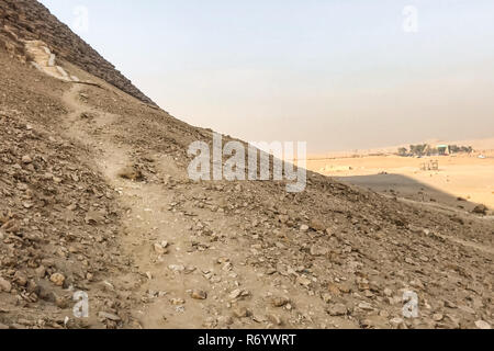 Pyramiden von Gizeh. Pyramiden von Ägypten. Das siebte Wunder der Welt. Alten Megalithen. Stockfoto